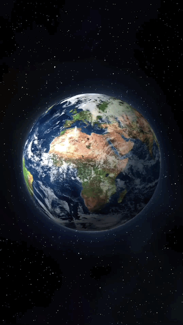 Dönen dünya animasyonu